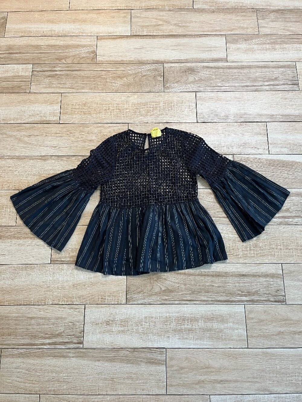 Womens Maeve Black Lace Beaded Blouse - 0